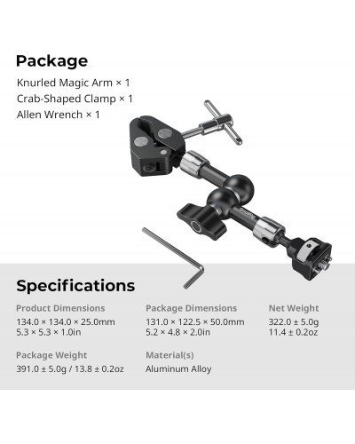SmallRig Magic Arm with Crab-Style Clamp (7")