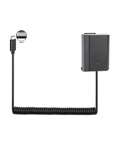 USB-C to Sony NP-FZ100 Regulated Dummy Battery Cable