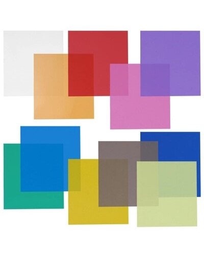 12inch 11in1 Transparent Correction Light Gel Filter Film Sheet