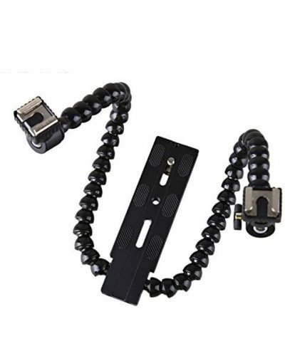 Flexible Magic Arm Camera Flash Bracket Mounting with Standard Hot-shoe