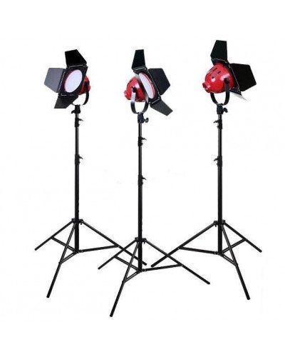 Red Head Studio Video Lighting kit with Stand (3KIT) White LED Light Red Head Studio Video Lighting kit with Stand (3KIT) White LED Light