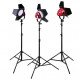 Red Head Studio Video Lighting kit with Stand (3KIT) White LED Light