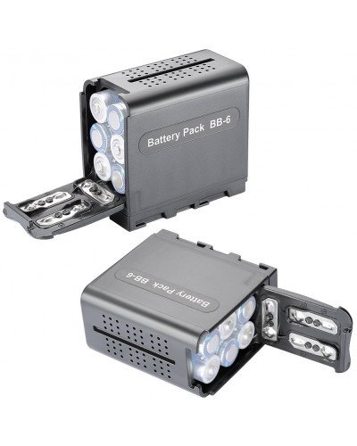 Battery Case Pack Power as NP-F970 for 6pcs AA battery