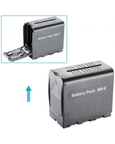 Battery Case Pack Power as NP-F970 for 6pcs AA battery
