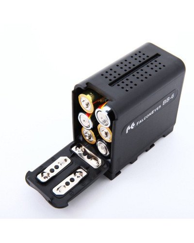 Battery Case Pack Power as NP-F970 for 6pcs AA battery