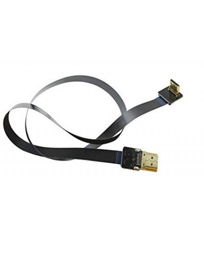 BLACK  FPV Flat Slim HDMI Cable mini HDMI Standard HDMI 100cm