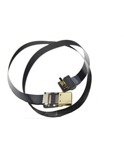 BLACK  FPV Flat Slim HDMI Cable mini HDMI Standard HDMI 100cm