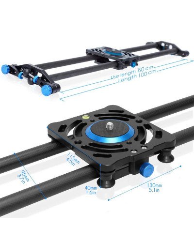 Selens 31.5"/80cm Carbon Fiber Camera Track Slider