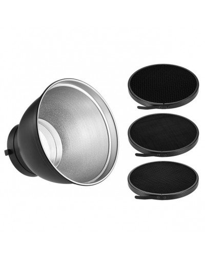 Standard Reflector Diffuser Lamp Shade Dish with 10° 30° 50° Honeycomb Grid for Bowens Mount Studio Strobe Flash Light Speedlite