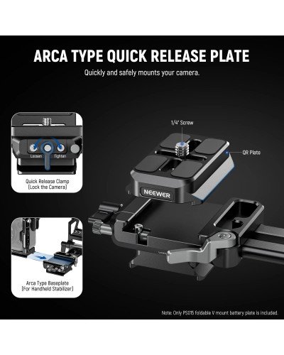 NEEWER PS015 Pro Foldable V Mount Battery Plate