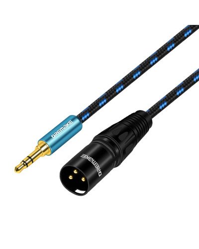 Braided 3.5mm (1/8 Inch) Male to XLR 3-Pin Male Stereo Audio Cable 1.5M Braided 3.5mm (1/8 Inch) Male to XLR 3-Pin Male Stereo Audio Cable 1.5M