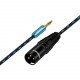 Braided 3.5mm (1/8 Inch) Male to XLR 3-Pin Male Stereo Audio Cable 1.5M