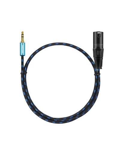 Braided 3.5mm (1/8 Inch) Male to XLR 3-Pin Male Stereo Audio Cable 1.5M