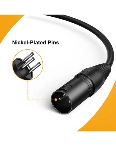 XLR Splitter Cable Male to Dual Female Y-Splitter 3Pin Balanced Microphone 50cm