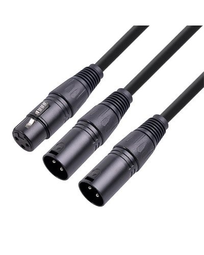 XLR Splitter Cable Female to Dual Male Y-Splitter 3Pin Balanced Microphone 150cm	