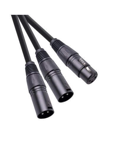 XLR Splitter Cable Female to Dual Male Y-Splitter 3Pin Balanced Microphone 150cm	