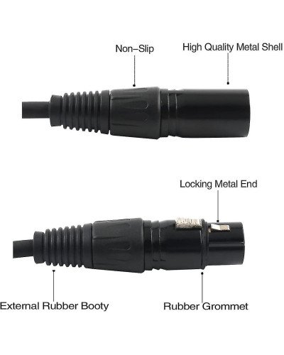 XLR Splitter Cable Female to Dual Male Y-Splitter 3Pin Balanced Microphone 150cm	