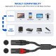 Aux 3.5mm (1/8 Inch) Male to Dual XLR 3-Pin Dual XLR Male Stereo Audio Cable 1M
