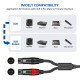 XLR Splitter Cable Male to Dual Female Y-Splitter 3-Pin Balanced Microphone 1M