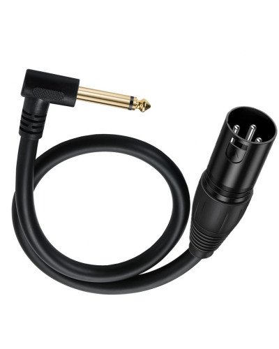 6.35mm TS 1/4 Mono Male to 3Pin XLR Male Unbalanced Microphone Interconnect Cable