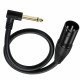 6.35mm TS 1/4 Mono Male to 3Pin XLR Male Unbalanced Microphone Interconnect Cable 6.35mm TS 1/4 Mono Male to 3Pin XLR Male Unbalanced Microphone Interconnect Cable