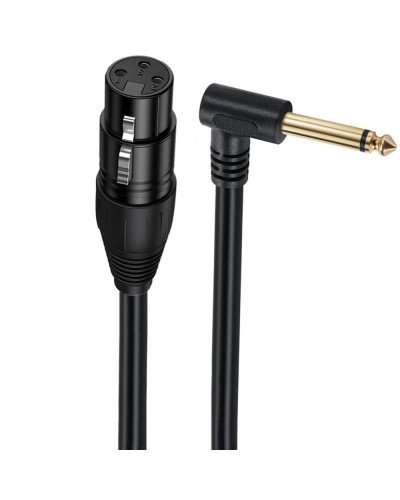 6.35mm TS 1/4 Mono Male to 3Pin XLR Female Unbalanced Microphone Interconnect Cable 6.35mm TS 1/4 Mono Male to 3Pin XLR Female Unbalanced Microphone Interconnect Cable