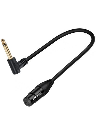6.35mm TS 1/4 Mono Male to 3Pin XLR Female Unbalanced Microphone Interconnect Cable