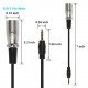 Aux 3.5mm (1/8 Inch) Male to XLR 3-Pin Male Stereo Audio Cable 1.5M