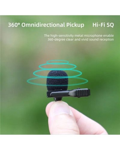 Lavalier Microphone Mini Mic Audio Recording for Insta360 X3 / x2