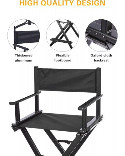 Directors Chair Folding Makeup Artist Portable Foldable Aluminum Chair Directors Chair Folding Makeup Artist Portable Foldable Aluminum Chair