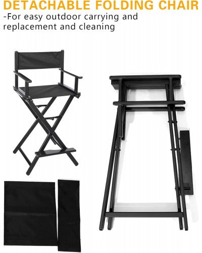 Directors Chair Folding Makeup Artist Portable Foldable Aluminum Chair Directors Chair Folding Makeup Artist Portable Foldable Aluminum Chair