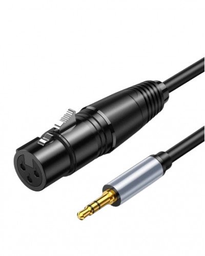 XLR to 3.5mm Audio Cable Microphone Balanced Analog Audio Cord XLR Female to AUX 3.5mm Jack for Computer Phone Speaker Amplifier 1.5M