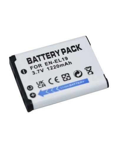 Camera Battery 1220 mAh for EN-EL19 for Nikon Coolpix S32 S33 S100 S2500 S2750 S3100 S3200 S3300 S3400 S3500