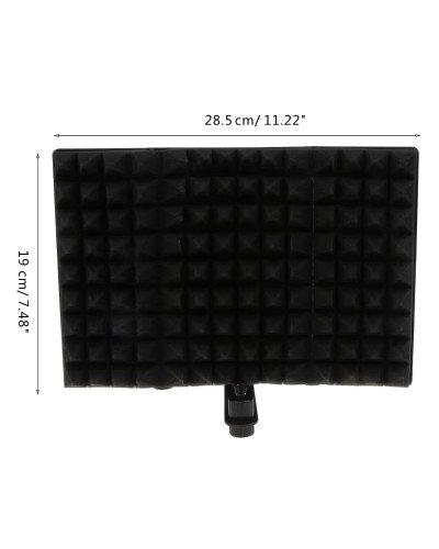 3Mini Panels Microphone Isolation Windscreen Shield Foldable Studio Acoustic Screen Foam for Recording Live Broadcast