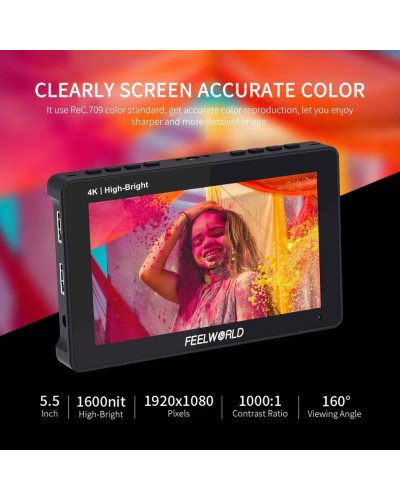 FEELWORLD F5 Pro X 5.5" High-Brightness HDMI Touchscreen Monitor