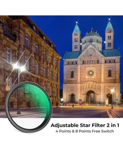 K&F Concept Nano-C Series 4 to 8-Point Variable Star Filter 49mm K&F Concept Nano-C Series 4 to 8-Point Variable Star Filter 49mm