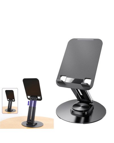 Folding Metal Rotating Tabletop Metal Bracket Multifunctional Rotating Cell Phone Holder