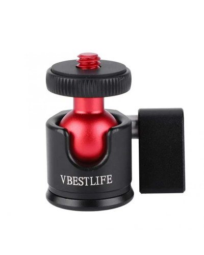 Mini Ball Head Mount Aluminum Alloy 360 Degree 1/4" Screw Mount