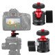 Mini Ball Head Mount Aluminum Alloy 360 Degree 1/4" Screw Mount