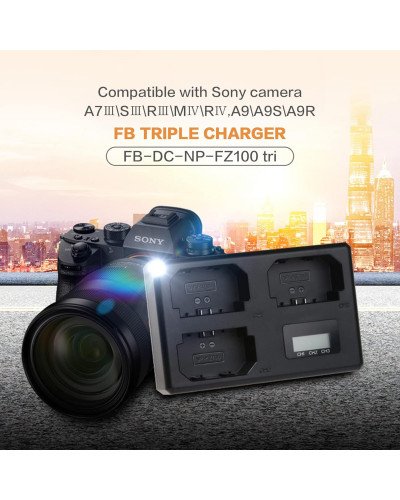 Triple Charger for Sony NP-FZ100 Battery