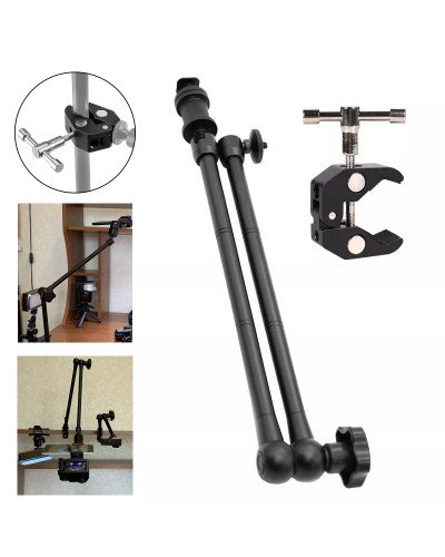 Aluminum Alloy Camera Arm Super Clamp 20inch Arm And Clamp