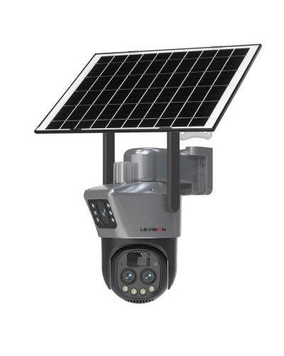 SOLAR CAMERA LS-CS3U-4G-10X-EU 12MP Three-Lens 4G PTZ Camera Outdoor