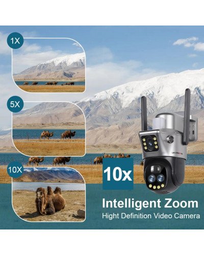 SOLAR CAMERA LS-CS3U-4G-10X-EU 12MP Three-Lens 4G PTZ Camera Outdoor