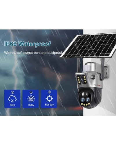 SOLAR CAMERA LS-CS3U-4G-10X-EU 12MP Three-Lens 4G PTZ Camera Outdoor