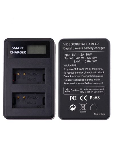 NB-10L Battery Charger LCD Smart USB Dual Channel Charger NB-10L Battery Charger LCD Smart USB Dual Channel Charger