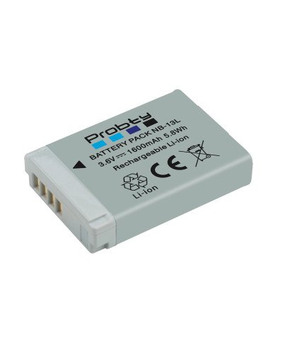 NB-13L for Camera Battery Powershot G1 X Mark II, G5X, G5 X Mark II, G7X, G7X Mark II, G7 X Mark III, G9X, N100, SX620 HS
