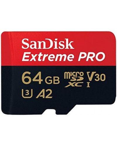 Sandisk Extreme Pro 64GB MicroSDXC 200MB/s Memory Card with SD Adapter