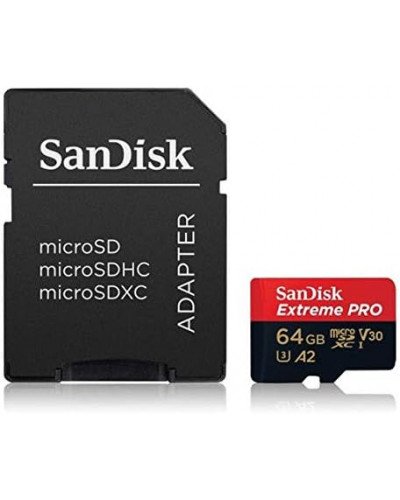 Sandisk Extreme Pro 64GB MicroSDXC 200MB/s Memory Card with SD Adapter