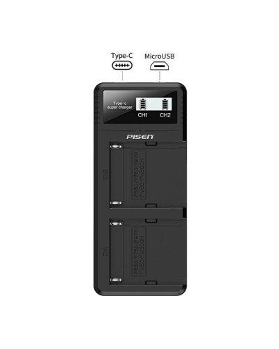 PISEN Dual USB Super Charger for Sony NP-F550/F750/F970/FM50/FM500H PISEN Dual USB Super Charger for Sony NP-F550/F750/F970/FM50/FM500H