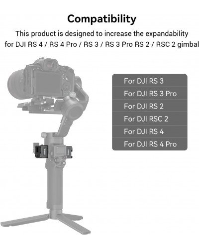 SmallRig NATO Clamp Accessory Mount for DJI RS 2/ RSC 2/ RS 3/ RS 3 Pro/ RS 4/ RS 4 Pro/ RS 4 Mini/ RS 5